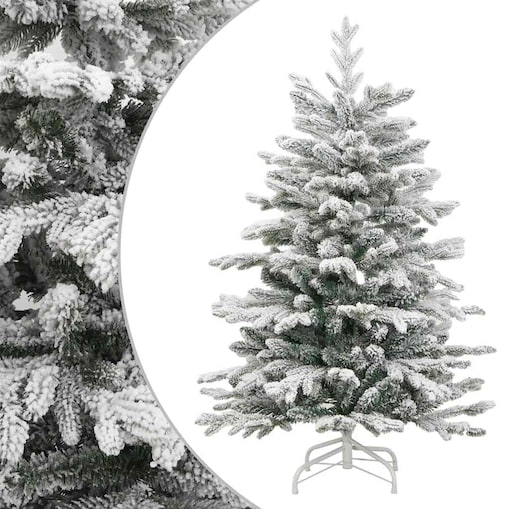 vidaXL Sztuczna choinka zawiasowa, ośnieżona, 210 cm