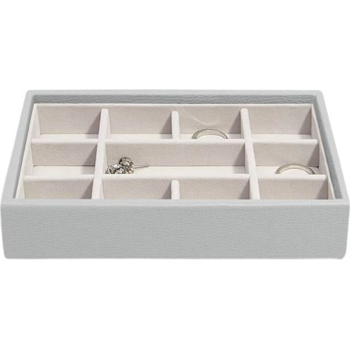 Szkatułka na biżuterię Stackers 11 komorowa mini kamienna szarość