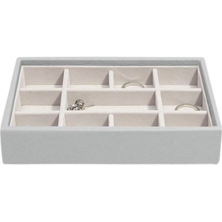 Szkatułka na biżuterię Stackers 11 komorowa mini kamienna szarość