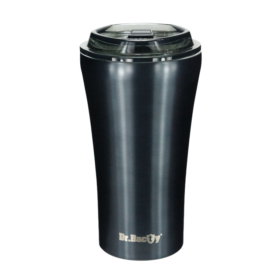Kubek termiczny na kawę Dr.Bacty Apollo 2.0 - Smacznej kawusi - 360 ml - Gunmetal