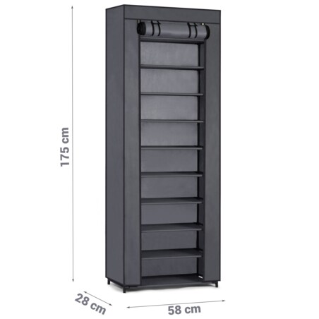 Szafa tekstylna regał na buty duża 10 półek Massido