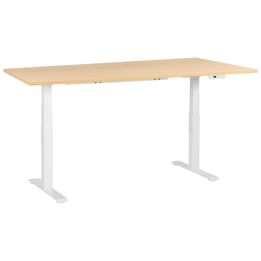 Biurko regulowane elektrycznie DESTINES Jasny brąz/ biały 180 cm 72 cm