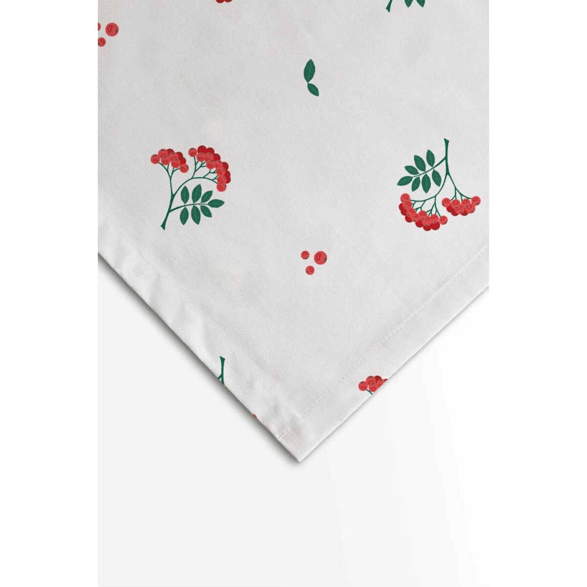 Obrus świąteczny - jarzębinowe gałązki - 140x320