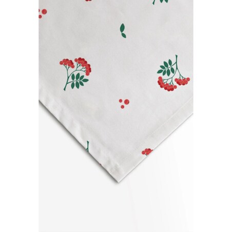 Obrus świąteczny - jarzębinowe gałązki - 140x320