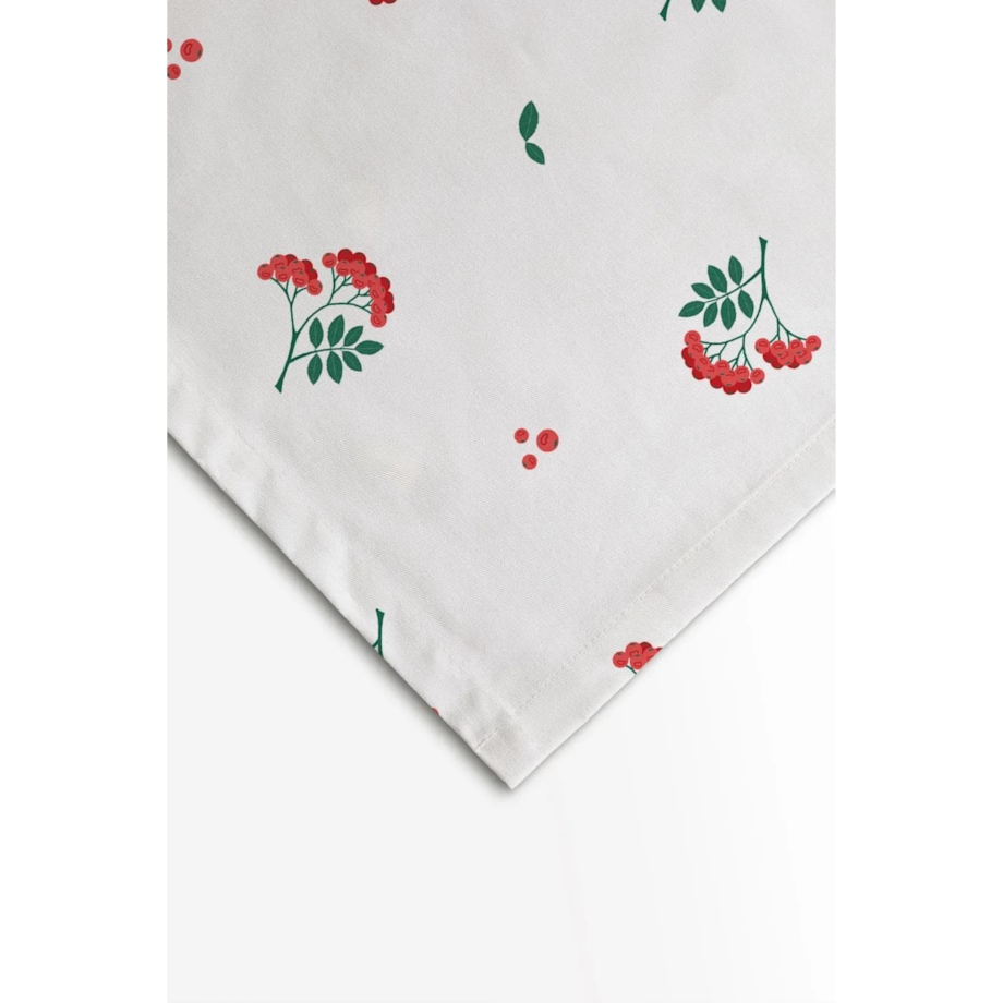 Obrus świąteczny - jarzębinowe gałązki - 140x320