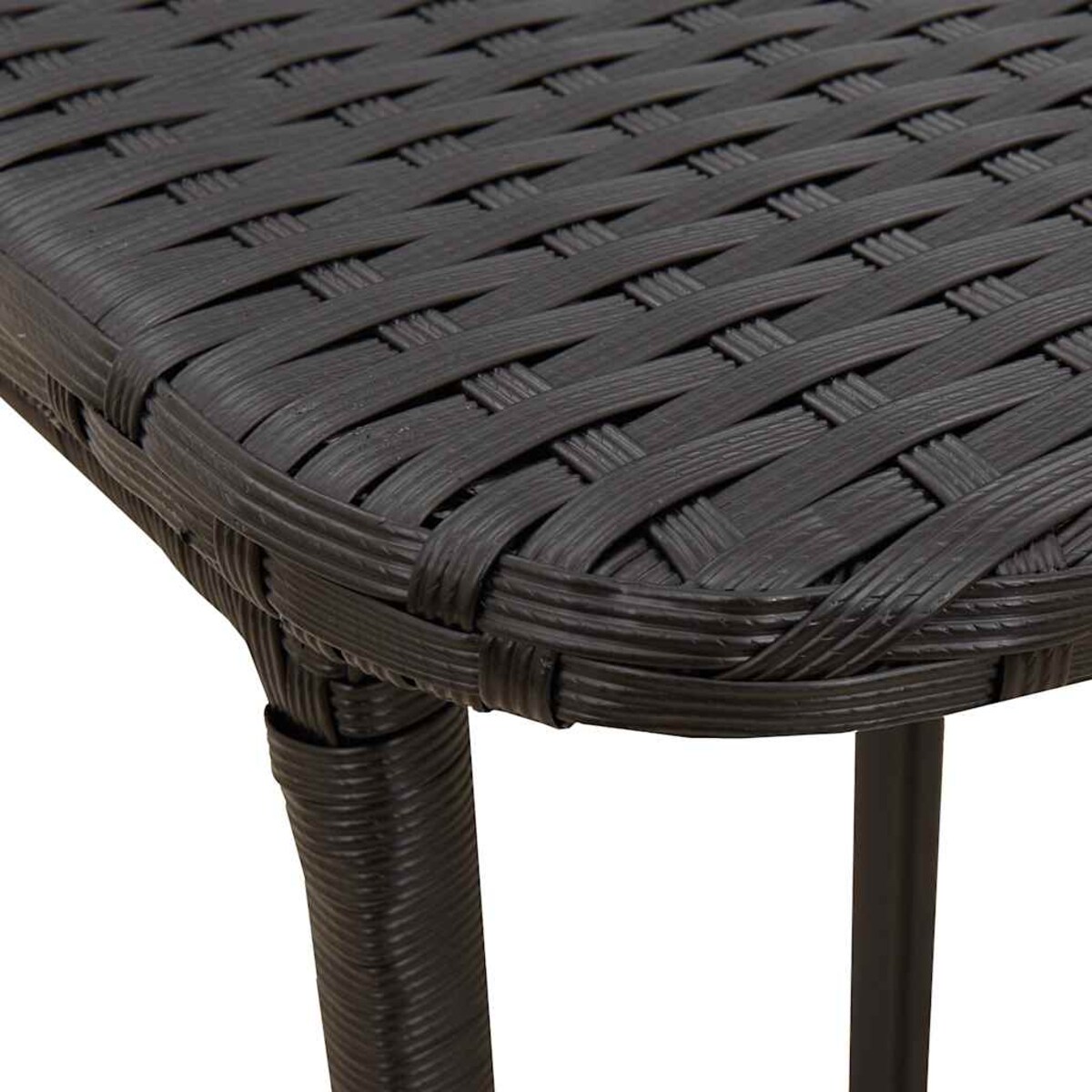 vidaXL Składany stół ogrodowy czarny 90x51x75 cm polirattan