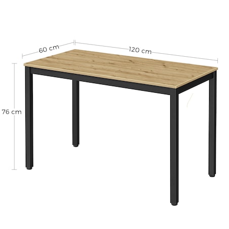 Stół Tessa 120Cm X 60Cm - Artisan / Czarne Nogi