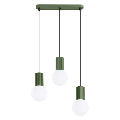 Lampa wisząca HALO 3L zielona oliwka
