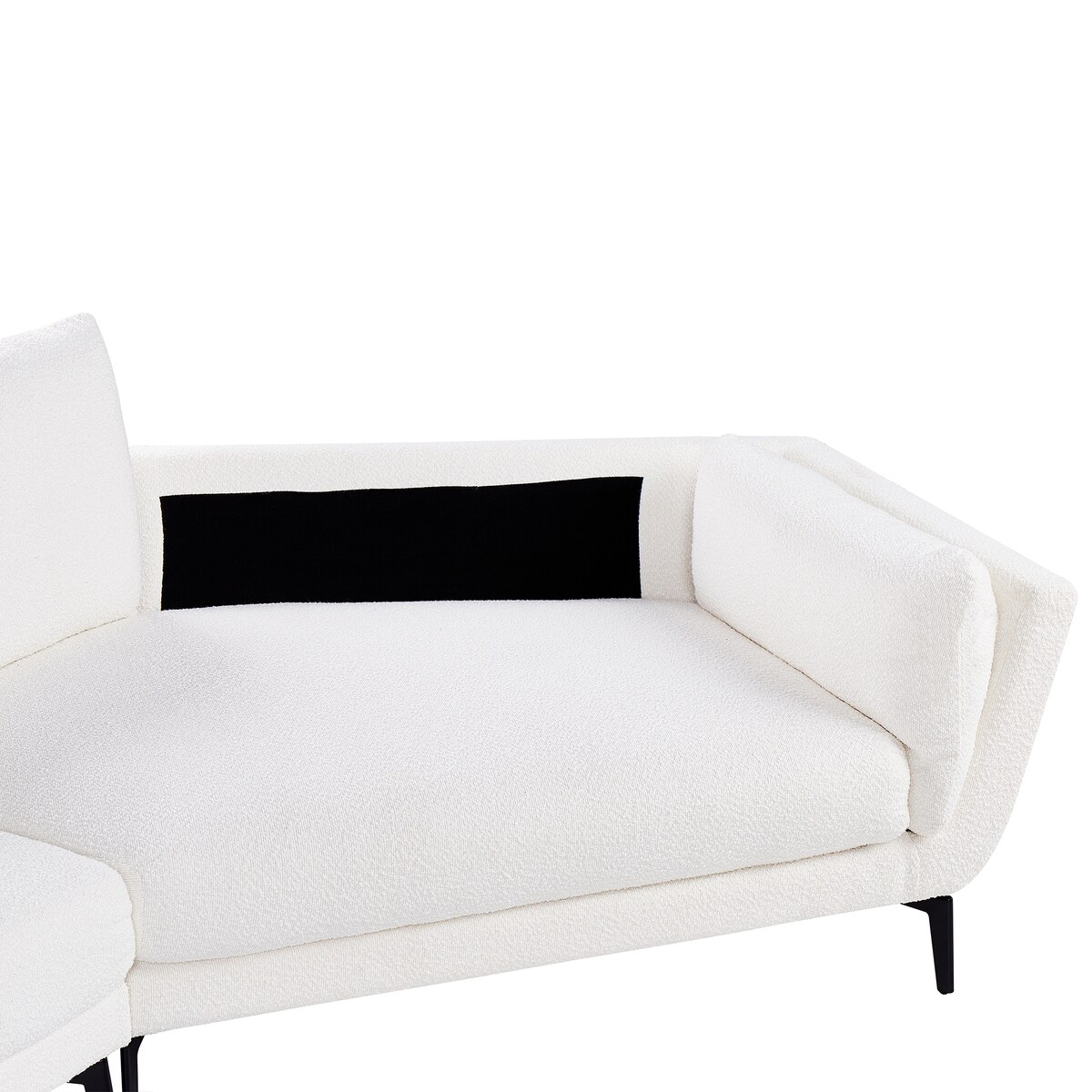 Sofa dla 3 osób KANSSELI Boucle Biały