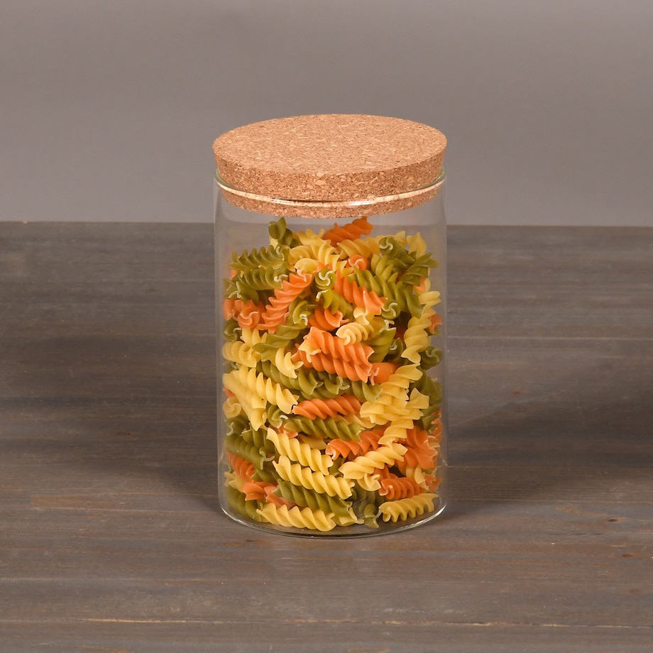 Szklany pojemnik kuchenny 800 ml z korkowym zamknięciem 15x10x10 cm KAIA-4
