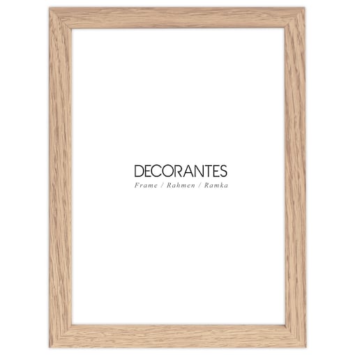 Ramka na zdjęcia 13x18 cm ramka drewniana dębowa naturalna foto ramka z litego drewna dębowego prostokątna OAK FRAMAI