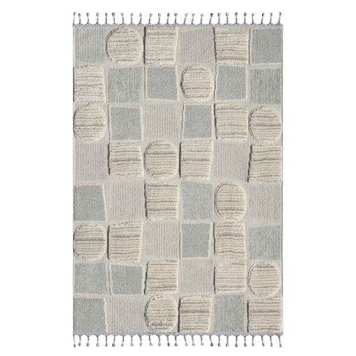 Dywan z frędzlami Cut&Loop Boho-Chic Valora 9500 Szary 140x200