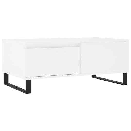 vidaXL Stolik kawowy, biały 90x50x36,5 cm, materiał drewnopochodny