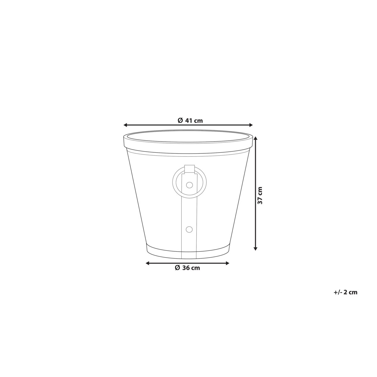 Doniczka ⌀ 41 cm szara VARI