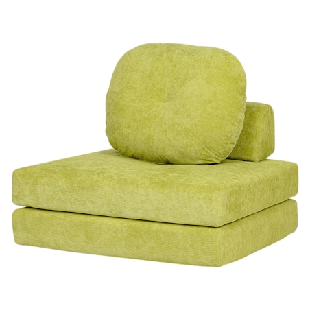 Sofa rozkładana jednoosobowa sztruksowa jasnozielona OLDEN