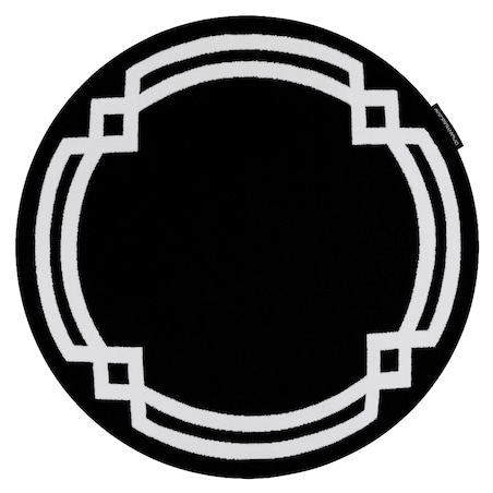 Dywan HAMPTON Lux koło czarny koło 160 cm