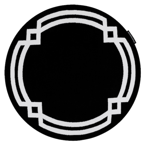 Dywan HAMPTON Lux koło czarny koło 160 cm