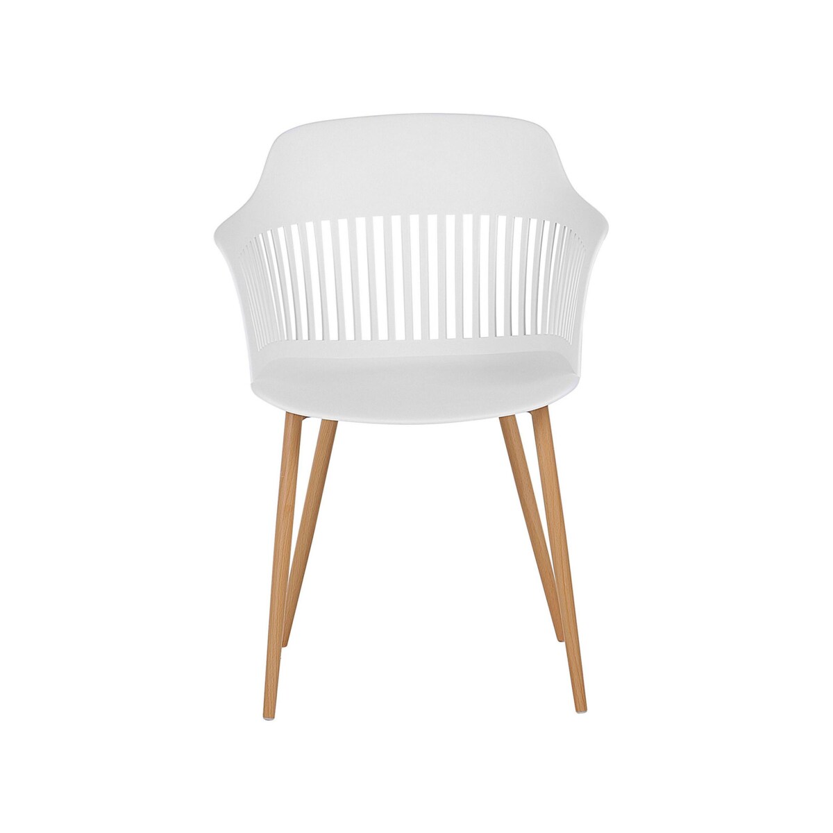 Zestaw 2 krzeseł do jadalni biały BERECA