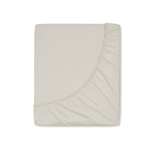 Prześcieradło satynowe z gumką desert beige 160 x 200 cm