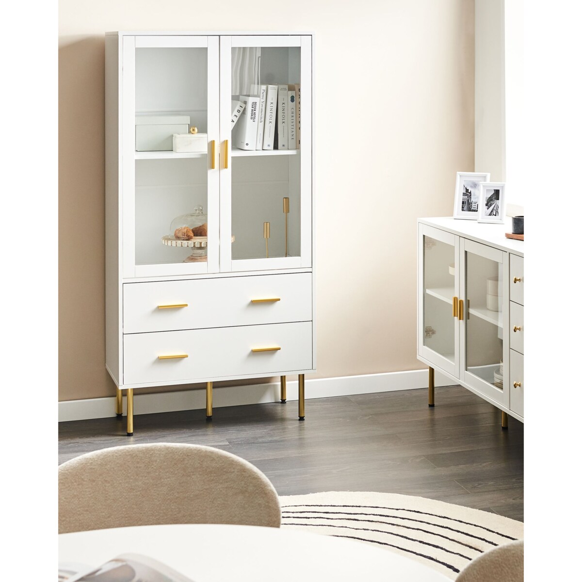 Witryna MILORA 80 cm Biały