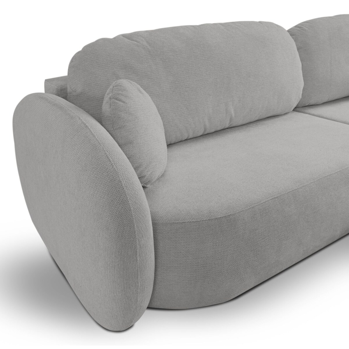 Nowoczesny narożnik rozkładany OLIVIO prawy - jasnoszary