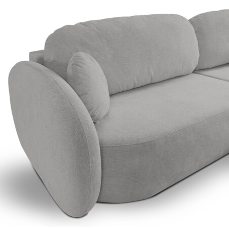 Nowoczesny narożnik rozkładany OLIVIO prawy - jasnoszary