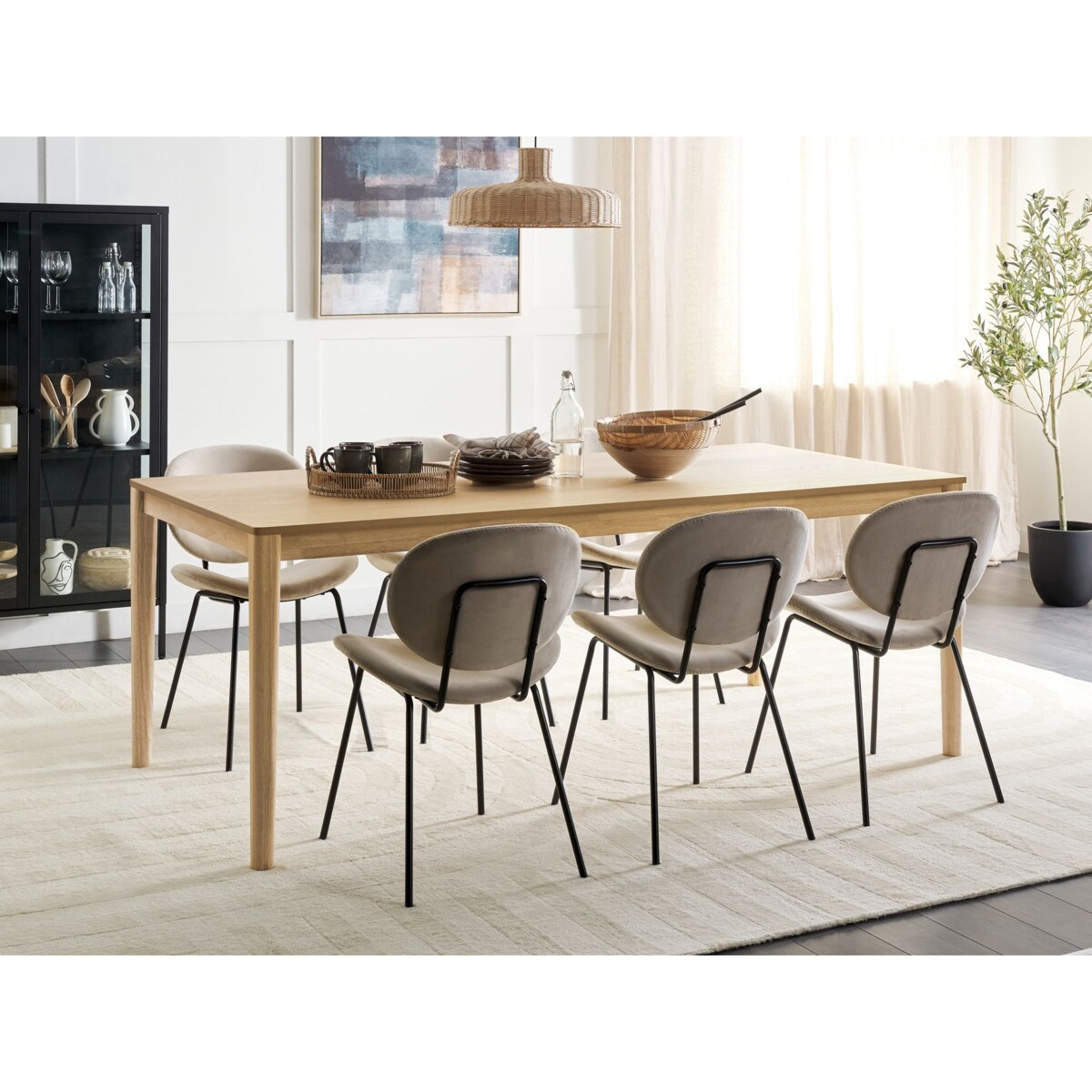 Stół do jadalni ERMELO Jesion naturalny 200 cm 100 cm