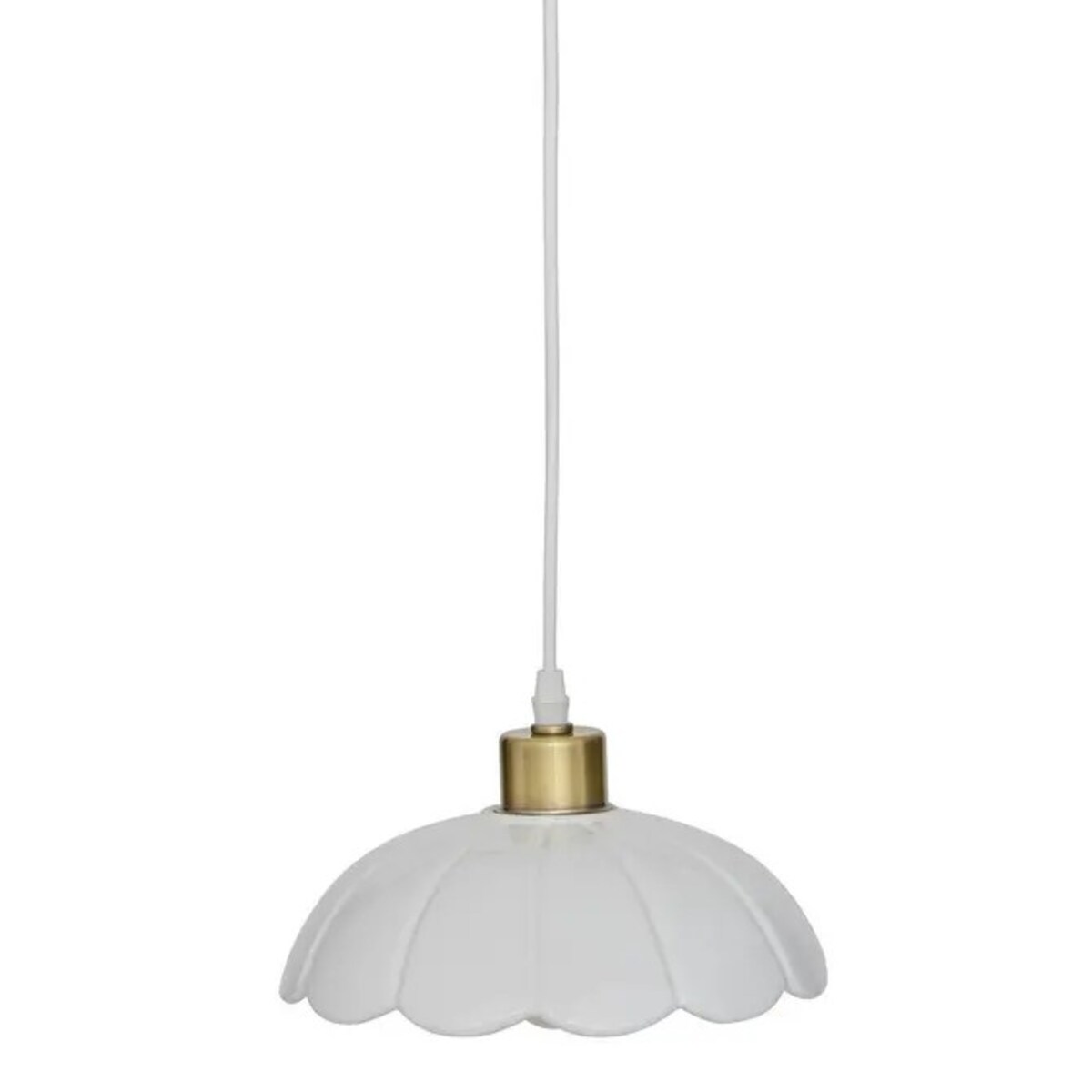 Lampa wisząca, ceramiczna, biała, Bruna, 23 cm