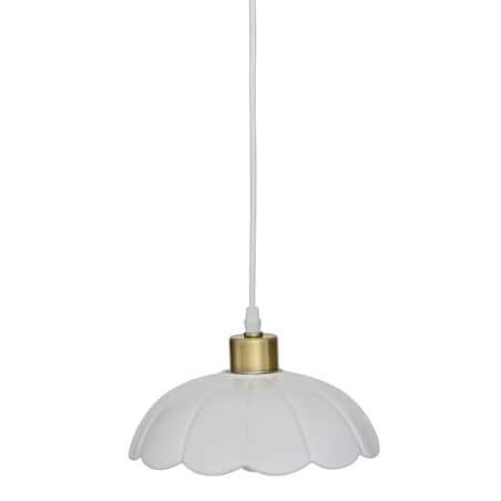 Lampa wisząca, ceramiczna, biała, Bruna, 23 cm