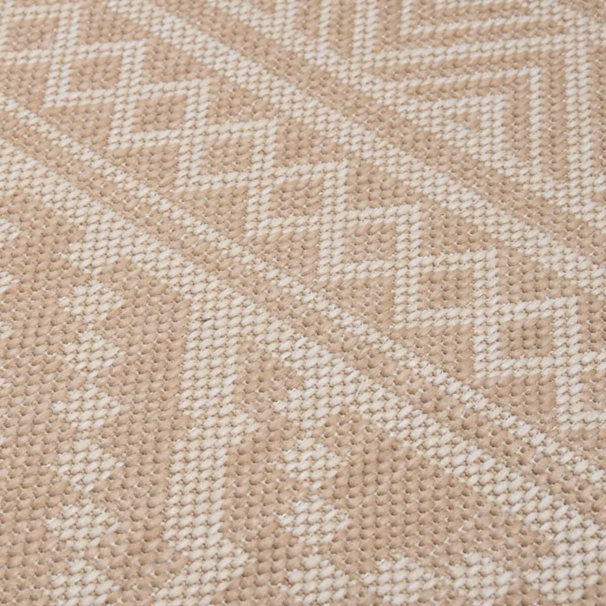 vidaXL Dywan zewnętrzny o płaskim splocie, 80x150 cm, brązowe pasy