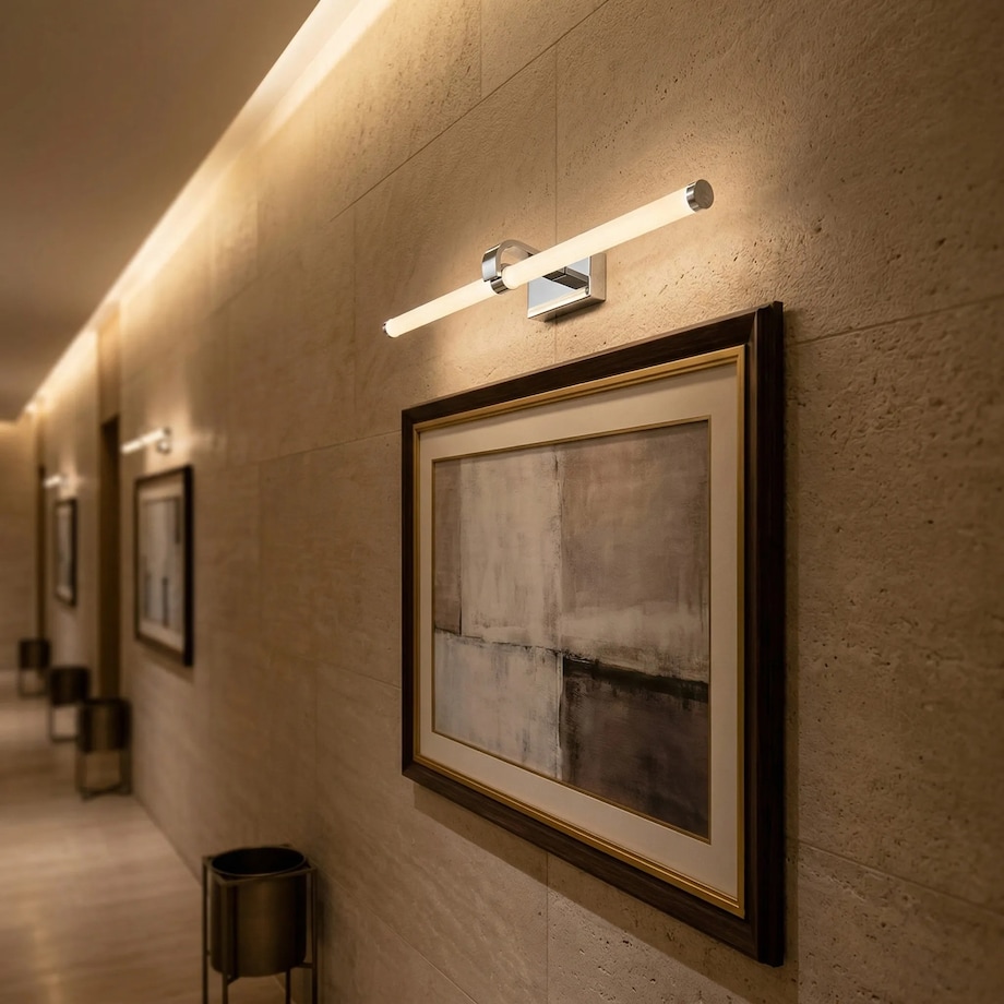 Kinkiet App1882-1W 60Cm Led Chrom, Aluminium, Tworzywo Sztuczne