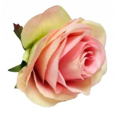 SZTUCZNE KWIATY DO BUKIETU wiązanki stroika RÓŻA RÓŻOWO ZIELONA święta 6szt