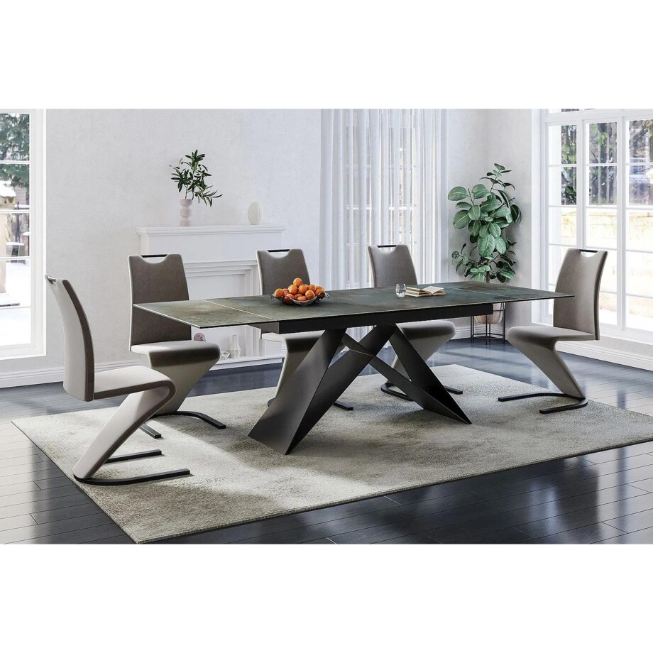 Stół rozkładany WESTIN CERAMIC 160(240)x90 turkusowy ossido verde