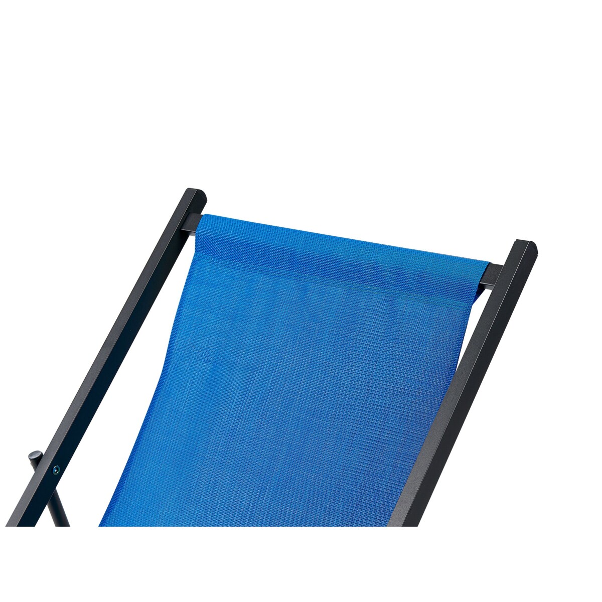 Leżak ogrodowy niebiesko-czarny LOCRI II