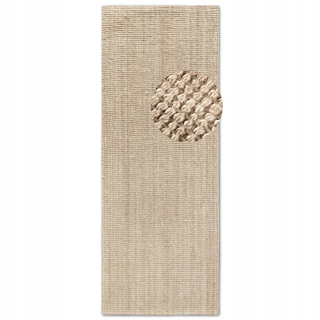 Dywan jutowy do salonu 120x170cm, naturalny kremowy dywan z juty