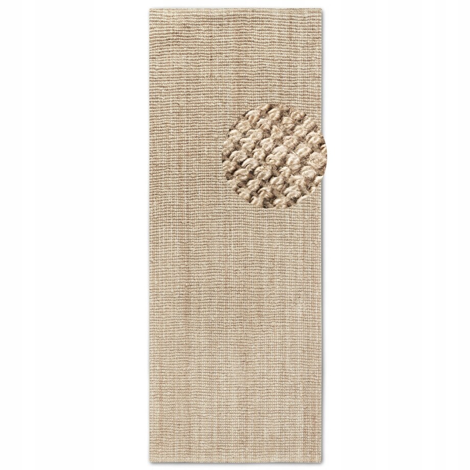 Dywan jutowy do salonu 120x170cm, naturalny kremowy dywan z juty