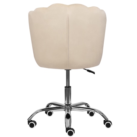 Fotel biurowy krzesło obrotowe muszelka regulowane welurowe