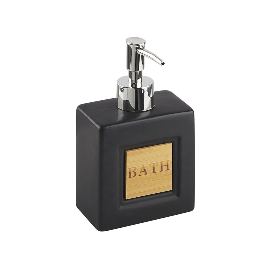 4-częściowy zestaw akcesoriów łazienkowych ceramiczny czarny KOUROU