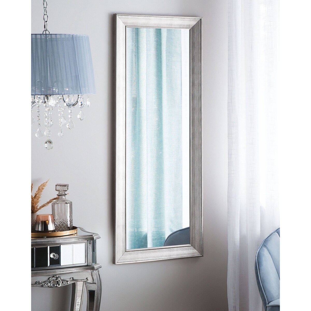 Lustro ścienne 50 x 130 cm srebrne BUBRY