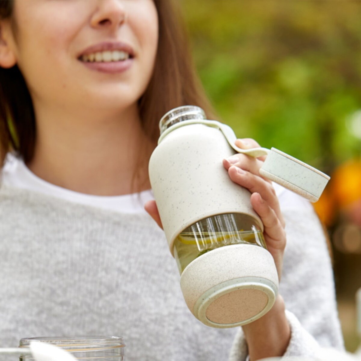 LÉKUÉ TO GO ORGANIC ekologiczna, szklana butelka