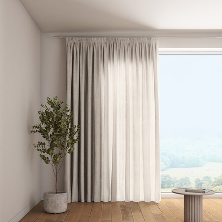 Zasłona na taśmie marszczącej 1 szt. 130x260 jasno beżowy