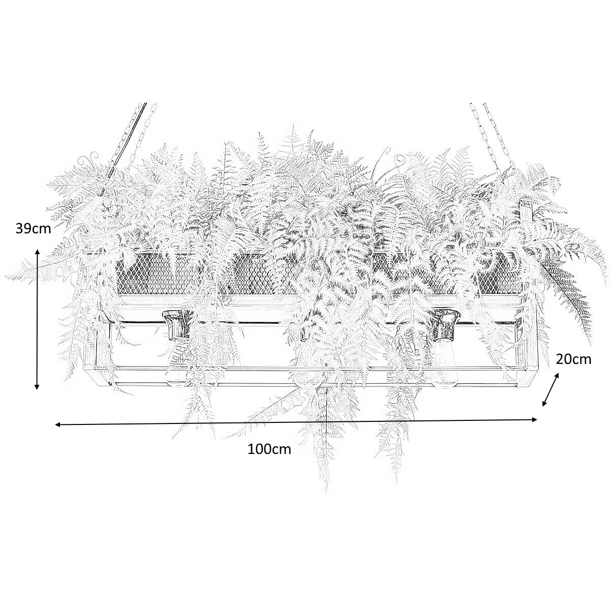 Lampa wisząca Semira OSW000933 dekoracyjna doniczka srebrna