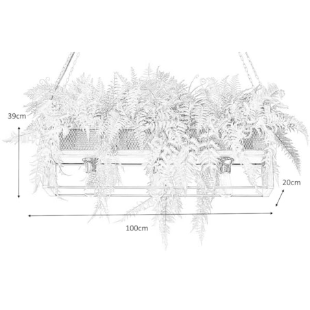Lampa wisząca Semira OSW000933 dekoracyjna doniczka srebrna