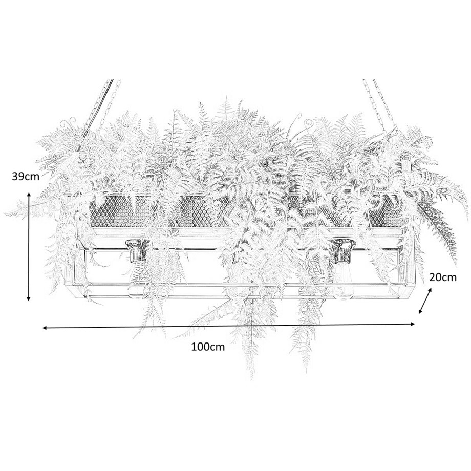 Lampa wisząca Semira OSW000933 dekoracyjna doniczka srebrna