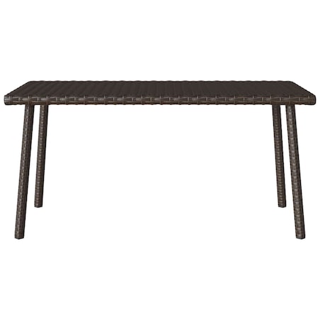 vidaXL Stolik kawowy ogrodowy prostokątny brązowy 80x40x37 cm