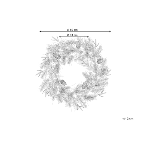 Wianek świąteczny 60 cm zielony KAMERUN