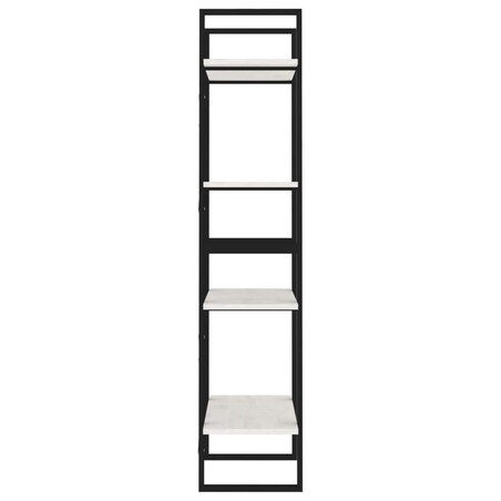 vidaXL Regał na książki, 4 półki, biały, 60x30x140 cm, drewno sosnowe