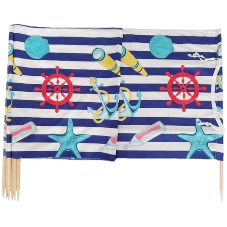 Parawan Plażowy Zasłona 10 M Na Plażę Składany Letni Morski W Paski