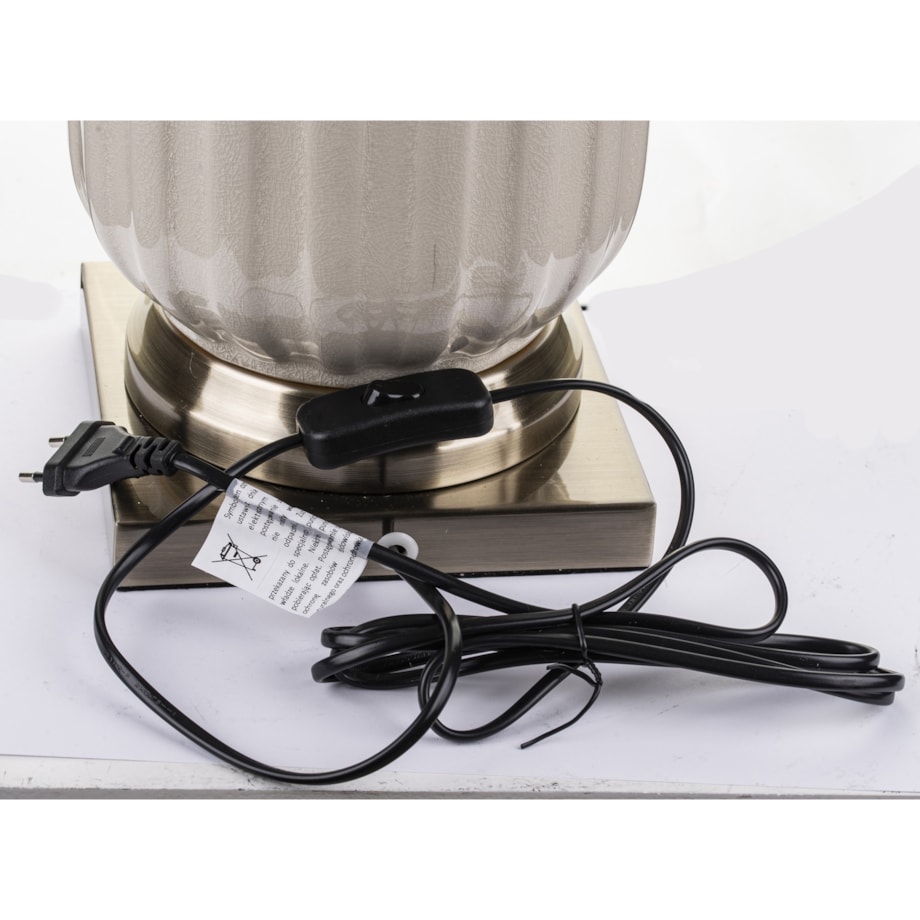 Lampa ceramiczna 91x45x45 cm beżowa DIGOMI