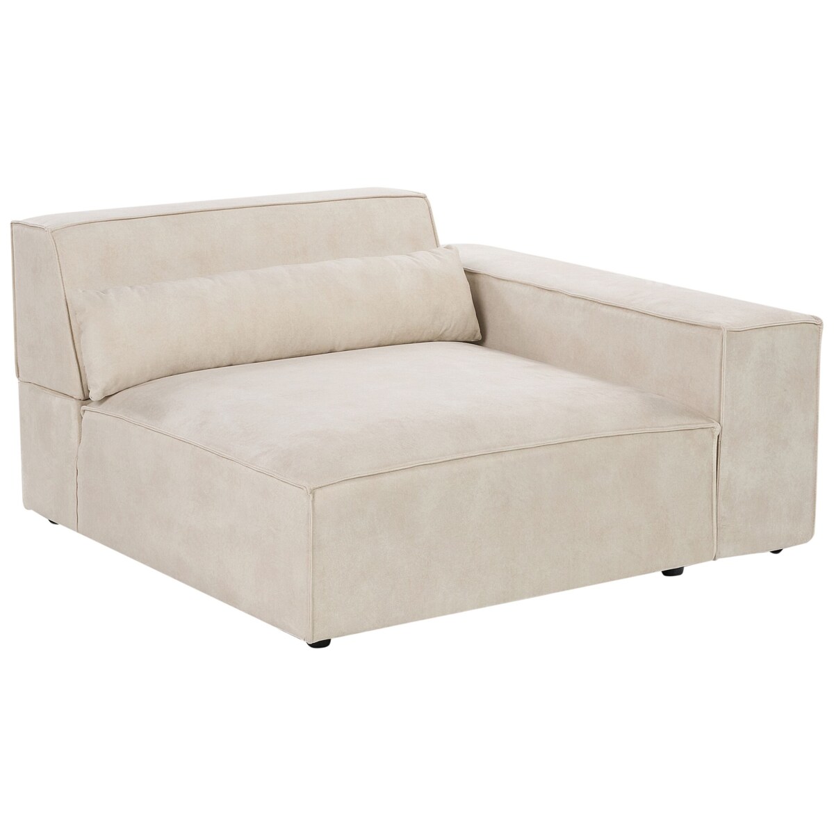 Sofa modułowa 2-osobowa welurowa beżowa HELLNAR